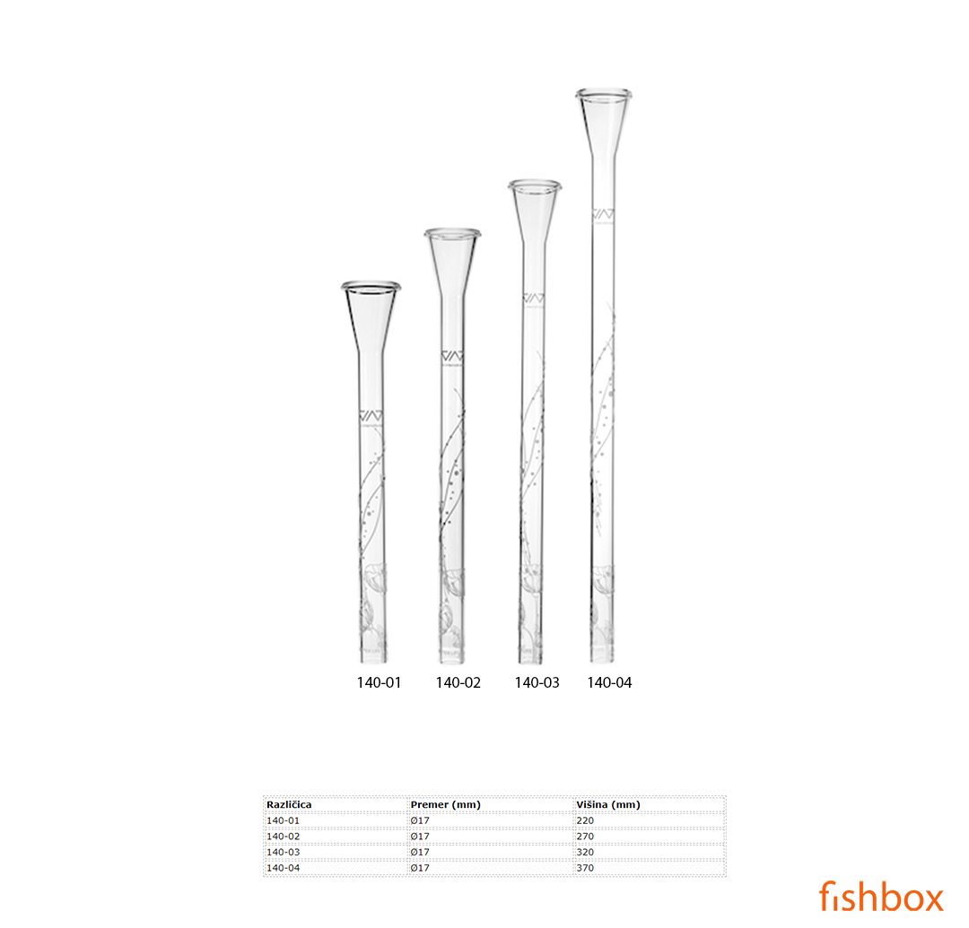 Pipeta, cevka za hranjenje, steklena - fishbox