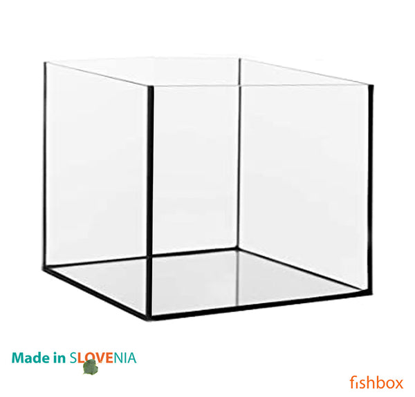Akvarij, steklena kocka - cube, črn slilkon - fishbox